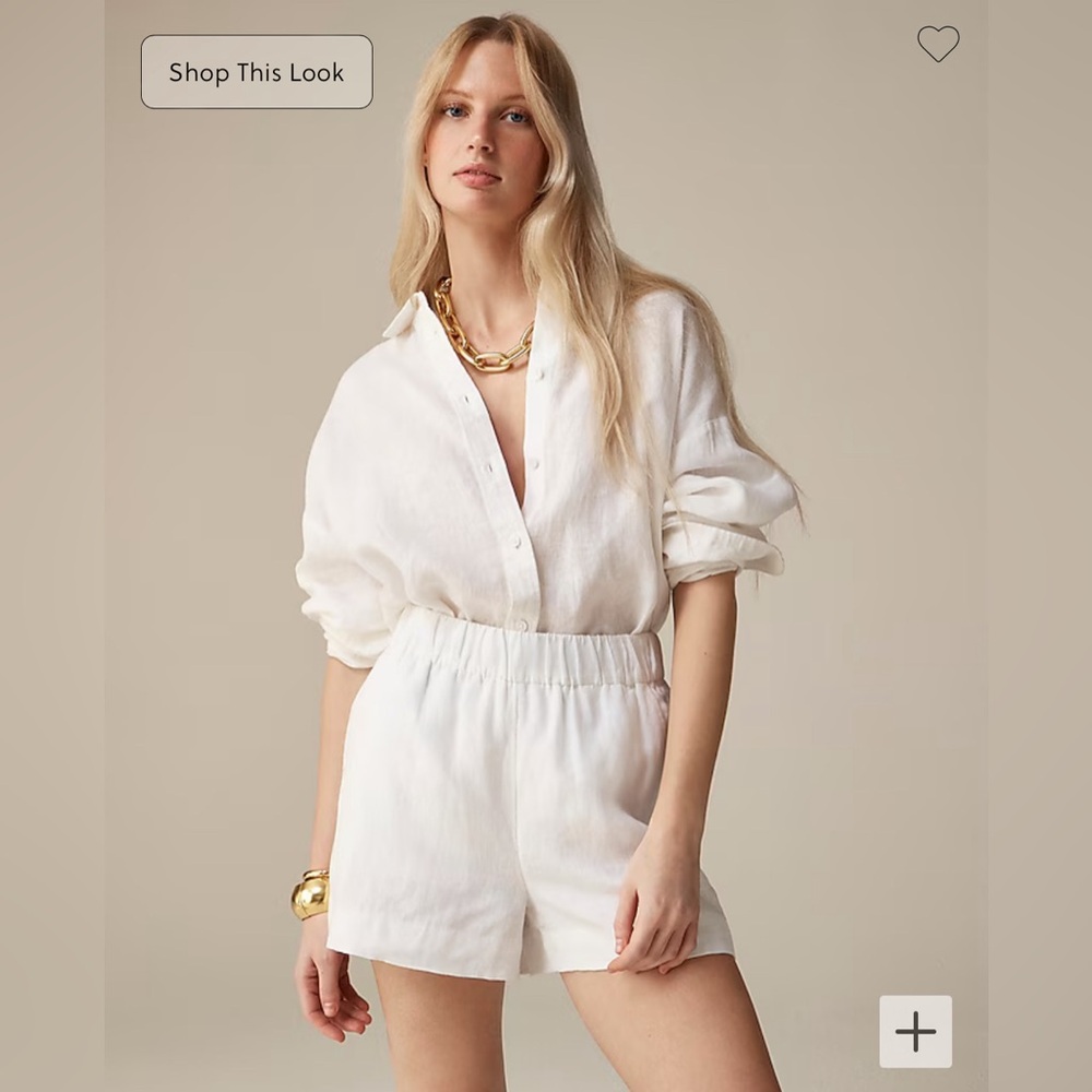 NWOT J.Crew Tropez Short in Linen